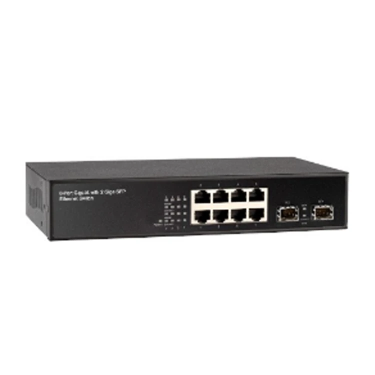 8-Port 10/100/1000M + 2-Port Gigabit SFPL2+ Puv Tswj Hloov